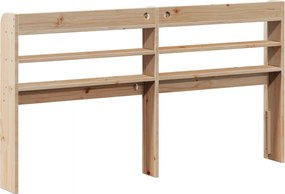 vidaXL Κεφαλάρι με Ράφια 150 εκ. από Μασίφ Ξύλο Πεύκου
