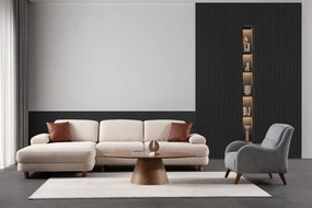 Corner Sofa-Bed Nice L Corner Left - Cream Cream