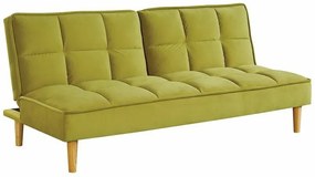 Καναπές κρεβάτι Mesa 473, Λειτουργία ύπνου, Λαχανί, Ανοιχτό χρώμα ξύλου, 178x80x88cm, Πόδια: Ξύλο,Μερικώς συναρμολογημένο