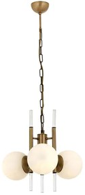 Φωτιστικό Οροφής 301AUR1333 Φ50x60cm 3xE27 40W Gold Opviq