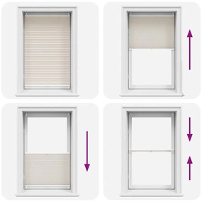 Πλισέ ρόλερ σκίασης 70x125cm Κρεμ