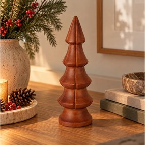 ΔΙΑΚΌΣΜΗΣΗ &amp; DECO ΣΕ ΕΟΡΤΑΣΤΙΚΌ ΠΝΕΎΜΑ XMAS TREE WOOD H24CM WALNUT A68100250