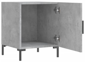 vidaXL Κομοδίνο Γκρι Σκυροδ. 40 x 40 x 50 εκ. από Επεξεργασμένο Ξύλο