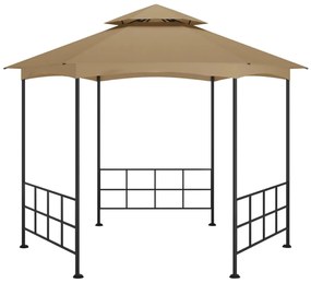 vidaXL Κιόσκι με Πλευρικά Τοιχώματα Taupe 3,1 x 2,7 μ.