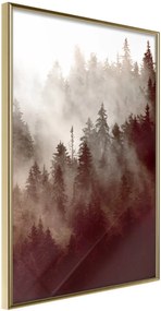 Αφίσα - Forest Fog - 30x45 - Χρυσό - Χωρίς πασπαρτού