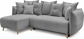 Corner Sofa-Bed Puffy - Grey Grey
