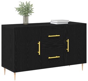 vidaXL Κονσόλα Μαύρη Δρυς 100x36x60 εκ. Κατασκευασμένο Ξύλο
