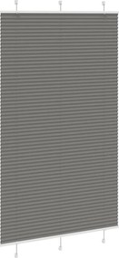 vidaXL Πλισέ περσίδα Ανθρακί 115x200 cm Πλάτος υφάσματος 114,4 cm
