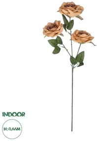 Artificial Garden PEACH CLIMBING ROSE BRANCH 21189 Τεχνητό Διακοσμητικό Κλαδί Τριαντάφυλλο Ροδακινί Y66cm Globostar-21189-Πορτοκ 21189
