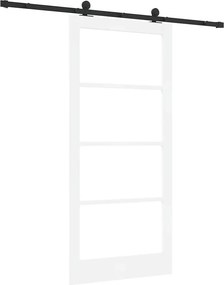 vidaXL Συρόμενη Πόρτα ORKDAL Λευκό και Μαύρο 93 x 202 cm