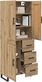 vidaXL Highboard Artisan Oak 69,5 x 34 x 180 εκ. Επεξεργασμένο ξύλο