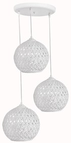 Φωτιστικό Οροφής Τρίφωτο Heronia Silk 31-1234 Rope White