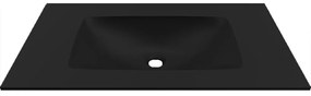 Νιπτήρας Ένθετος Επίπλου Deciso 120 BDDEC120BK 120,5x46x12cm Black Karag Τεχνογρανίτης