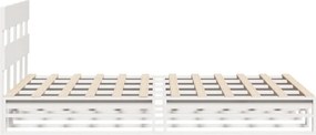 vidaXL Σκελετός Κρεβ. Χωρίς Στρώμα Λευκό 160x200 εκ Μασίφ Πεύκο