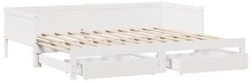 vidaXL Καναπές Κρεβάτι Συρόμενος Χωρίς Στρώμα 90x190 εκ. & Συρτάρια