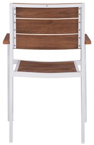 ΠΟΛΥΘΡΟΝΑ ΑΛΟΥΜΙΝΙΟΥ SAGA ΛΕΥΚΗ ΜΕ POLYWOOD HM5127.01 55x56x85Υ εκ. - 0614616 - HM5127.01