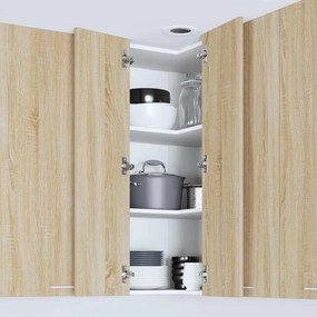 vidaXL Κρεμαστό ντουλάπι Σομόνα Δρυς και Λευκό 57 x 57 x 100 εκ.
