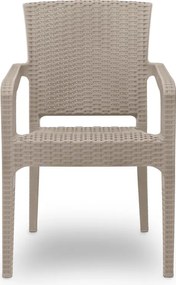 Πολυθρόνα πολυπροπυλενίου Clio Megapap recycled χρώμα cappuccino 57x55x86εκ.