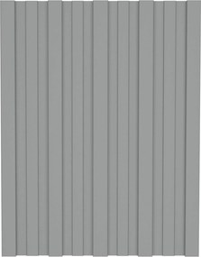 vidaXL Πάνελ οροφής 12 τεμ. Γκρι 60 x 45 cm Γαλβανισμένος χάλυβας