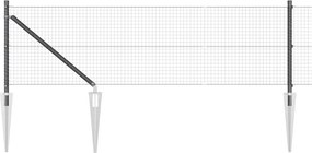 vidaXL Στύλος Περιφράξεων Γκρι 10 x 0,4 m (25 x 25 mm δίκτυο)