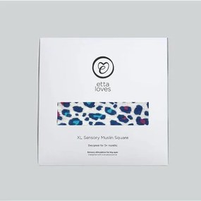 Μουσελίνα Etta loves Blue Leopard 120x120cm