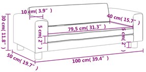 ΚΑΝΑΠΕΣ ΠΑΙΔΙΚΟΣ ΜΕ ΥΠΟΠΟΔΙΟ ΚΡΕΜ 100X50X30 ΕΚ. ΒΕΛΟΥΔΙΝΟΣ 3196413