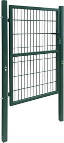 vidaXL Πόρτα Περίφραξης 2D (Μονή) Πράσινη 100x140 εκ.
