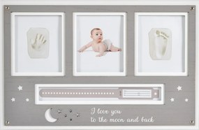 Hand and foot print set with photo frame