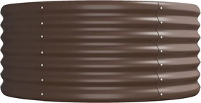 vidaXL Ζαρντινιέρα Καφέ 368x80x36 εκ. Γαλβανισμένος χάλυβας