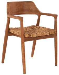 Καρέκλα-Πολυθρόνα C9401.01 Μασίφ Ξύλο Teak Φυσικό 58x52x77Yεκ. 58x52x77 εκ.