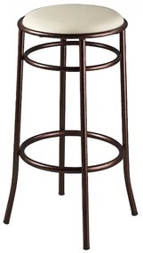 Σκαμπό μπαρ από μέταλλο/PU σε χρώμα μαύρο/λευκό Φ40x77