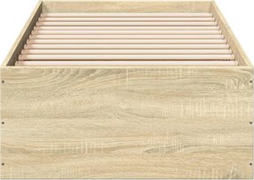 vidaXL Κρεβάτι δαπέδου Sonoma Δρυς 80 x 200 cm Επεξεργασμένο Ξύλο
