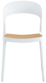 Καρέκλα CLEO C5936.01 Πολυπροπυλενίου Λευκή - Μπέζ 41x53x81Υ εκ. 41x53x81 εκ.