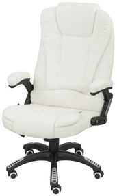 Vinsetto Εργονομική καρέκλα γραφείου με λειτουργία μασάζ, 68 x 72 x 110–120 cm, κρεμ λευκό