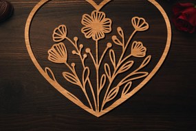 Σετ των 2 Intra απο ξύλο plywood 3mm-4mm πάχος – Ξύλο κοπής Valentine Heart Δίασταση  20x20 cm INTRAFABR-113518289