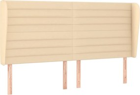 vidaXL Κρεβάτι Boxspring με Στρώμα Κρεμ 180x200 εκ. Υφασμάτινο