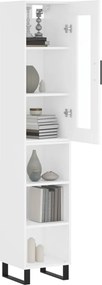 vidaXL Ντουλάπι Λευκό 34,5 x 34 x 180 εκ. από Επεξεργασμένο Ξύλο