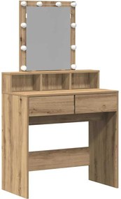 vidaXL Κομμωτήριο artisan δρυς 80 x 41 x 144.5 εκ Επεξεργασμένο ξύλο