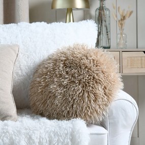 Διακοσμητικό Μαξιλάρι Μπουκλέ (Φ40x28) S-F Cozy Life Beige C0E008002