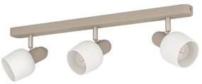 Φωτιστικό Σποτ Eglo 900716 CORATO Νίκελ ματ (Nickel Mat- Satin)|Μπεζ της άμμου (Beige Sandy)