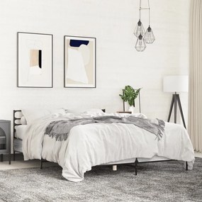 vidaXL Πλαίσιο Κρεβατιού Γκρι Sonoma 120 x 190εκ. Επεξ. Ξύλο &amp; Μέταλλο