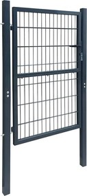 vidaXL Πόρτα Περίφραξης 2D (Μονή) Ανθρακί Γκρι 100x160 εκ.