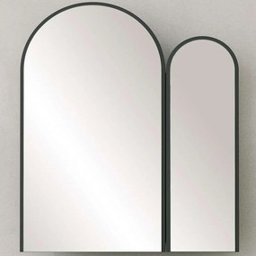 Καθρέπτης Μπάνιου Με Ντουλάπι Classe 552NOS1215 60x12x70cm Black Mdf, Glass