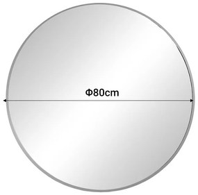 Καθρέπτης Emmett Inart χρυσό αλουμίνιο Φ80x2.5εκ 80x2.5x80 εκ.