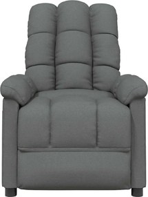 vidaXL Πολυθρόνα Μασάζ Σκούρο Γκρι Υφασμάτινη