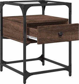 vidaXL Κομοδίνο Καφέ Δρυς 40x40x55 εκ. από Επεξεργασμένο Ξύλο