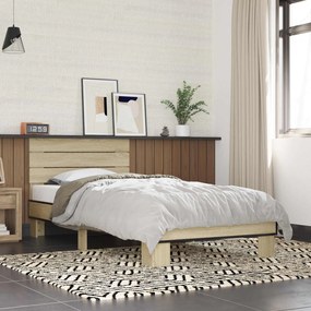 vidaXL Κρεβάτι με Κεφαλάρι Sonoma Δρυς 80 x 200 cm Επεξεργασμένο Ξύλο