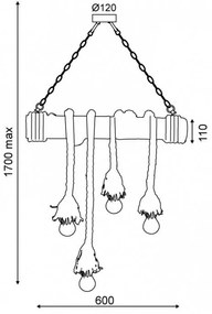 Φωτιστικό οροφής Chikere-Διάμετρος 60 εκ.