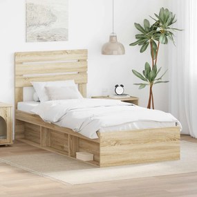 vidaXL Σκελετός Κρεβατιού Sonoma δρυς 100 x 200 cm