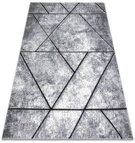 Σύγχρονο χαλί COZY 8872 Τοίχος, γεωμετρική, τρίγωνα - δομική δύο επίπεδα μαλλιού γκρι / μπλε